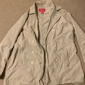 Double Breasted Beige Light Coat